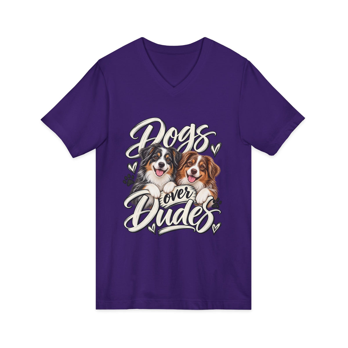 Dogs Over Dudes V-Neck Tee