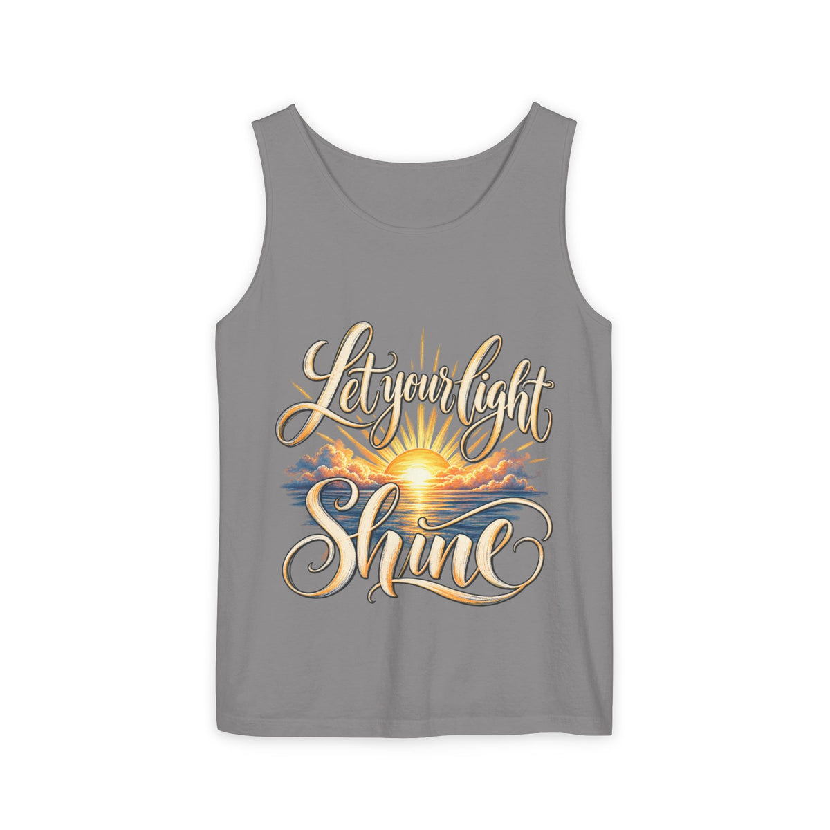 Let Your Light Shine Inspirational Sunset Tank Top