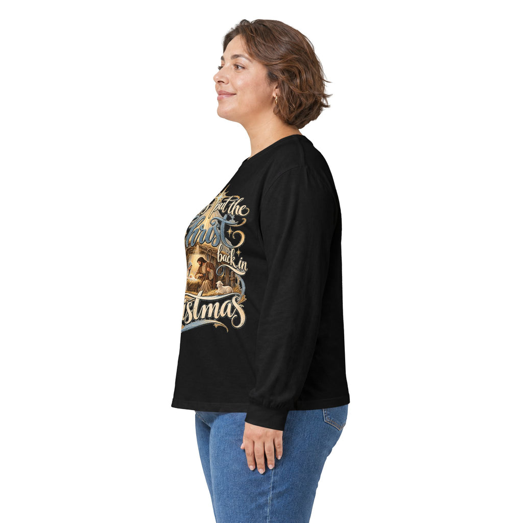 Let's put the Christ back in Christmas Long Sleeve Tee