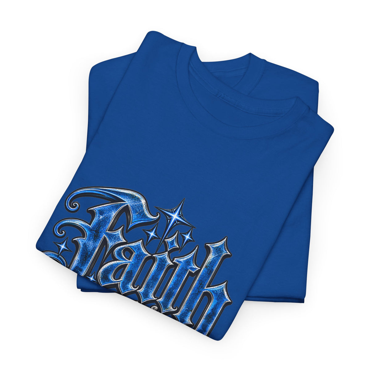 Faith Over Fear T-Shirt — Gothic Script Inspirational Tee