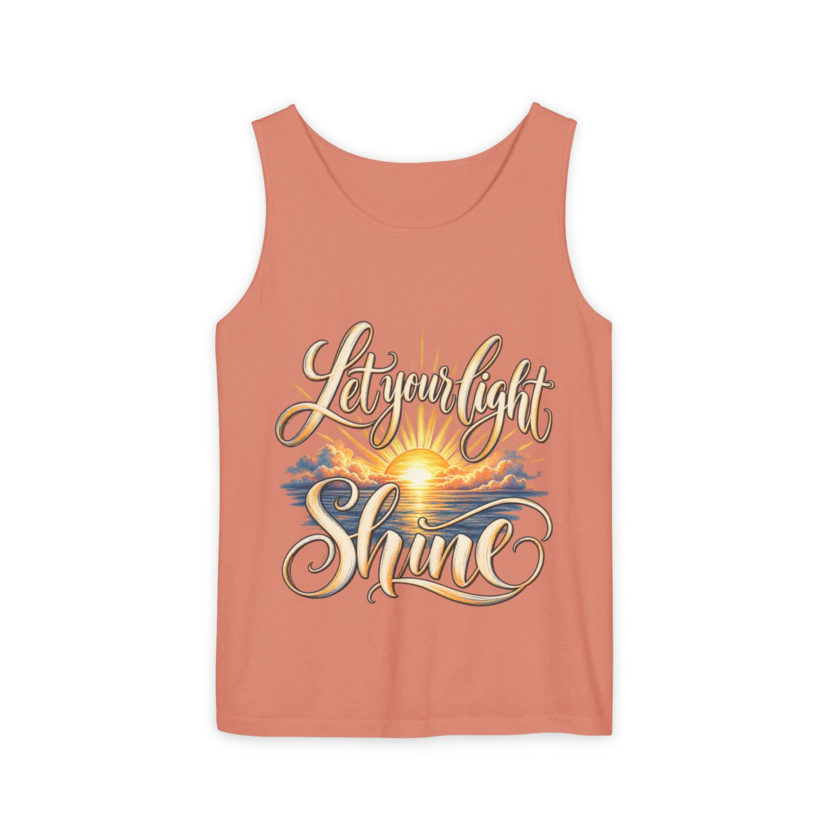 Let Your Light Shine Inspirational Sunset Tank Top