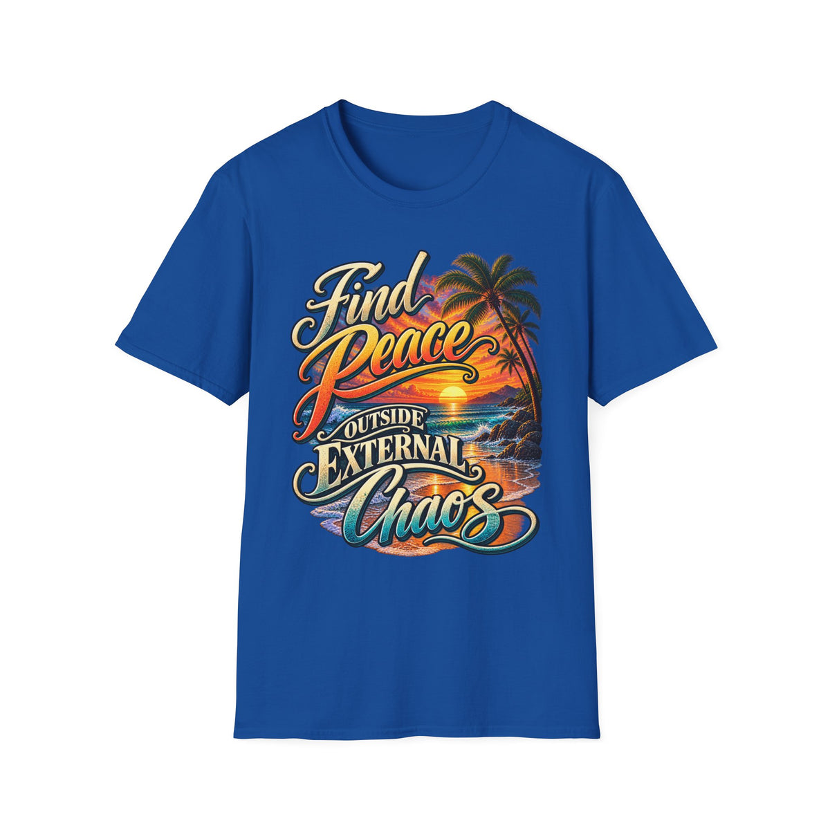 Find Peace Outside External Chaos Sunset T-Shirt