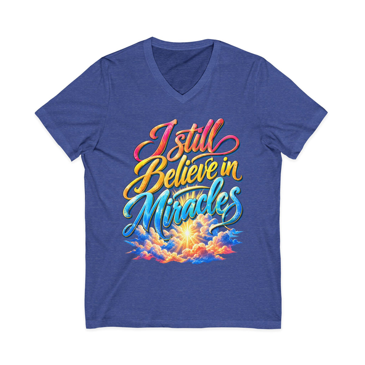 I Still Believe in Miracles Inspirational V-Neck T-Shirt