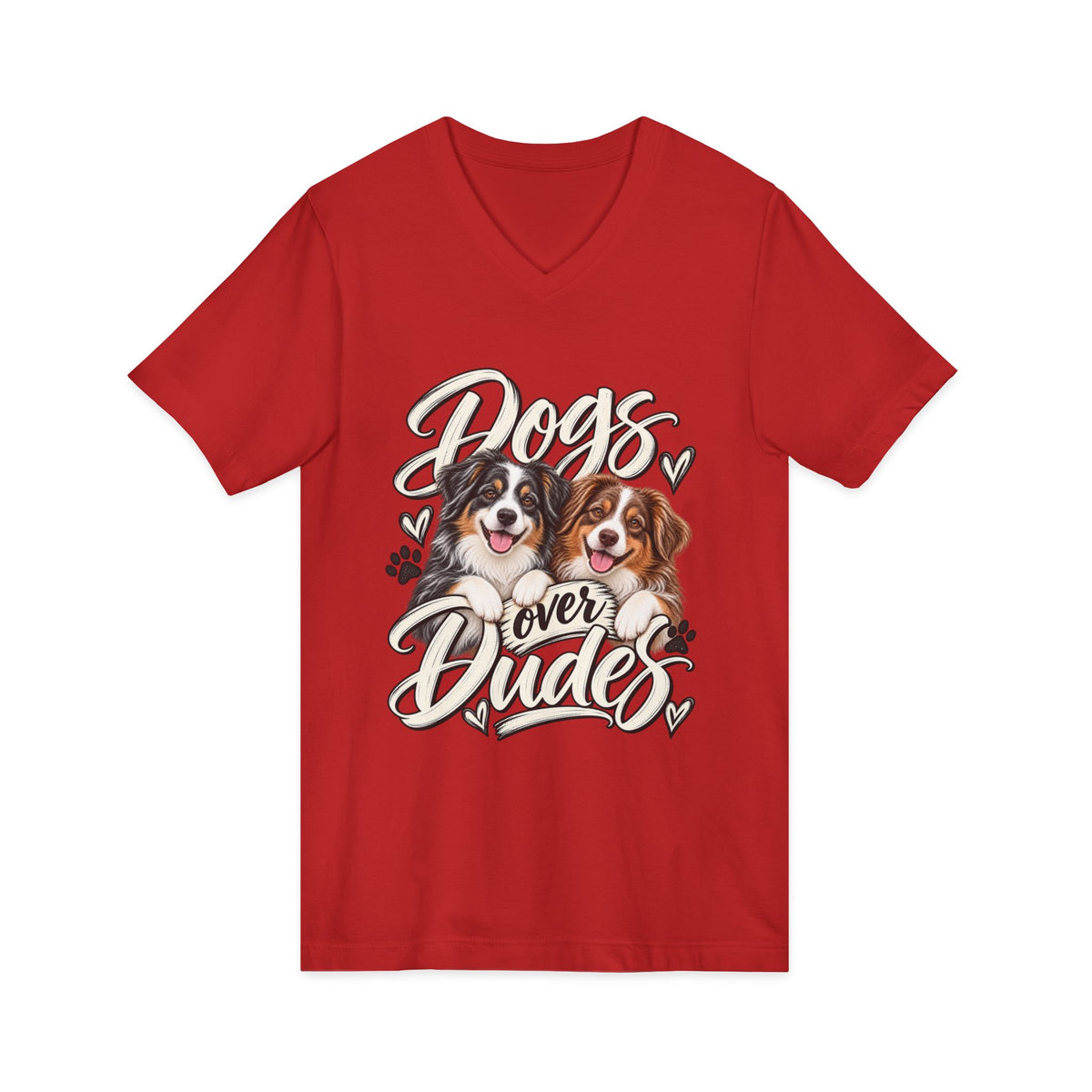 Dogs Over Dudes V-Neck Tee