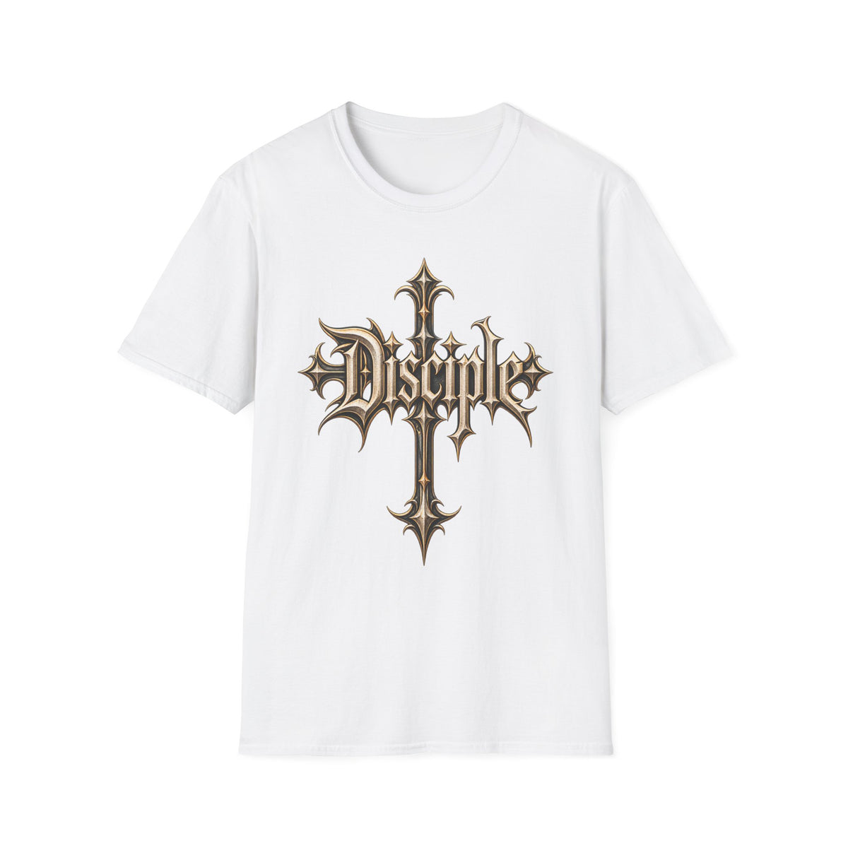 Disciple Cross T‑Shirt — Gothic Metal Religious Graphic Tee