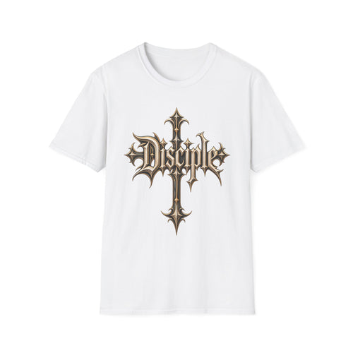 Disciple Cross T‑Shirt — Gothic Metal Religious Graphic Tee