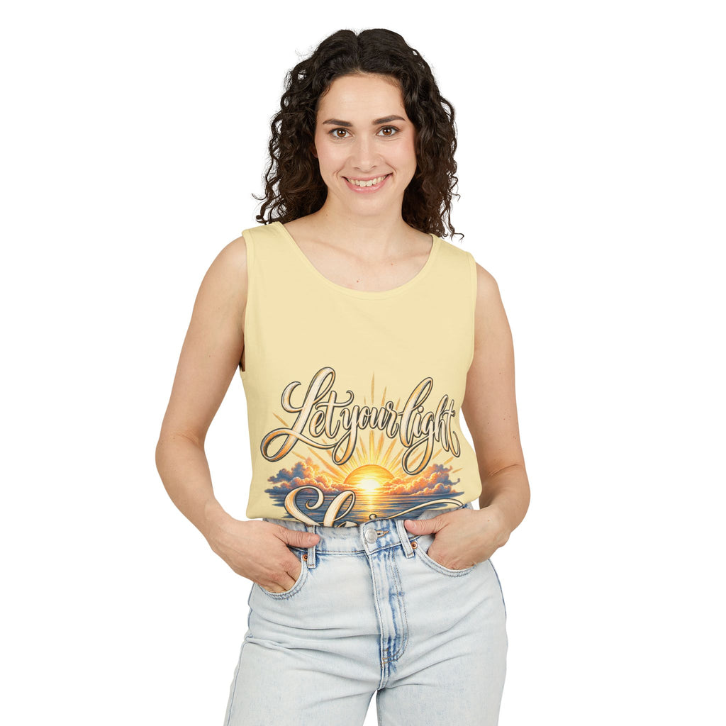 Let Your Light Shine Inspirational Sunset Tank Top